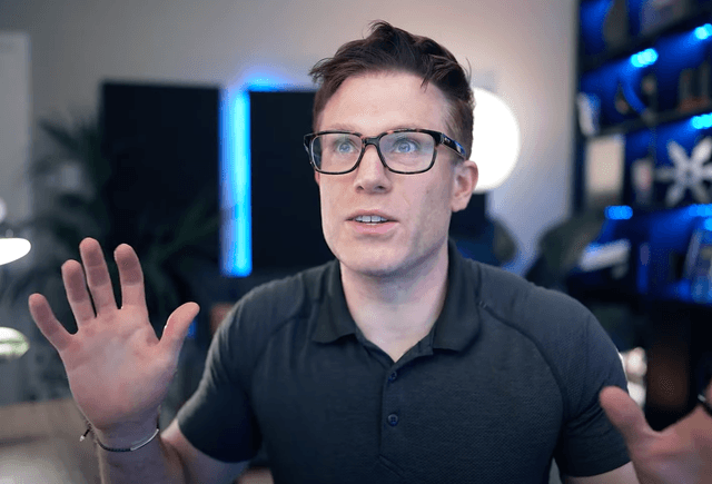 Screenshot of YouTube video Digital PR future of search with host.