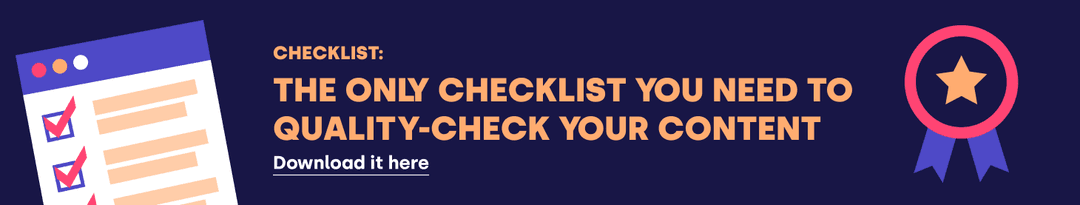 Content marketing checklist