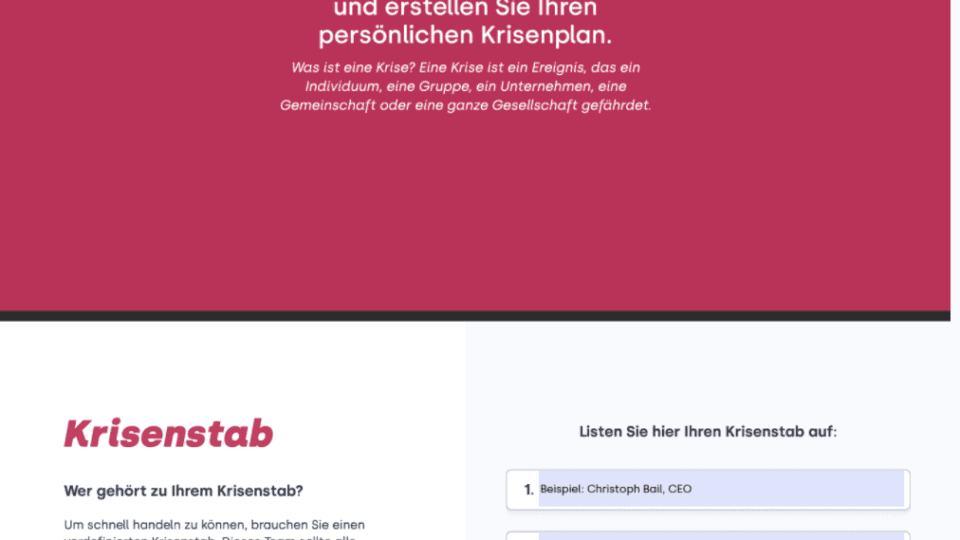 Krisenplan