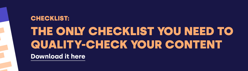 Content marketing checklist