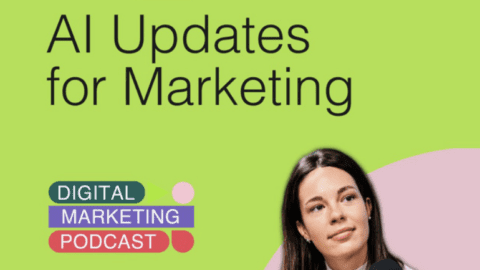Thumbnail for podcast Digital Marketing Podcast in green.