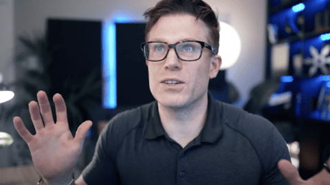 Screenshot of YouTube video Digital PR future of search with host.