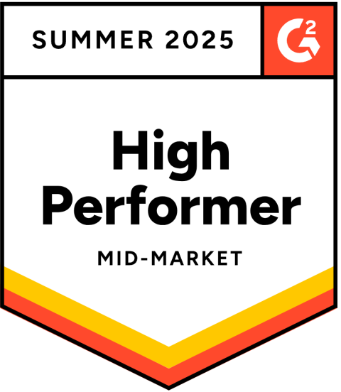 G2 badge for Mynewsdesk as high performing PR tool